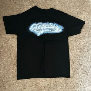 Black Men Shirt with Blue Graphic